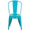 Merrick Lane Wells Indoor/Outdoor Stacking Metal Dining Chair with Single Slat Back and Powder Coated Finish